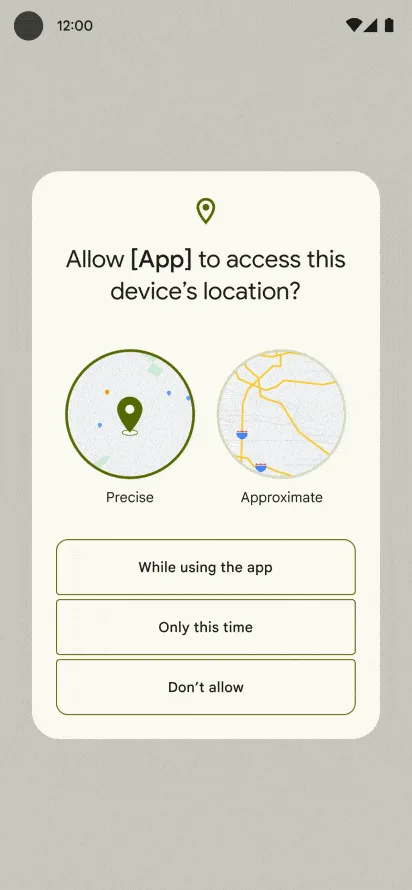 Android 12 Beta: New Design, Features and Availability 5 Approx & Precise Location