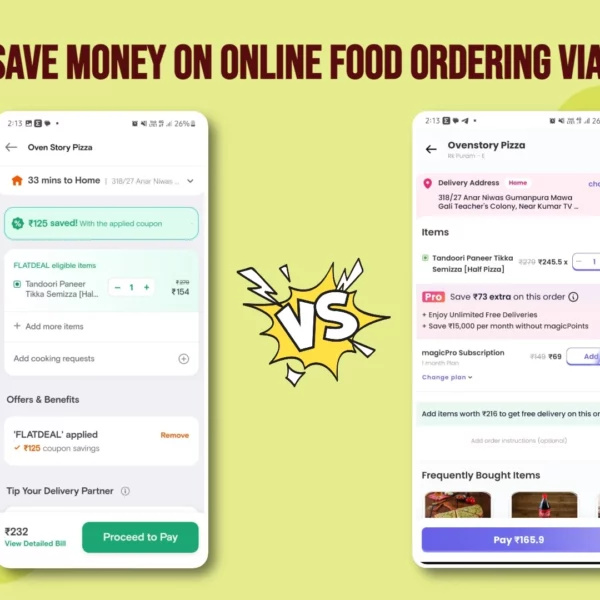 how to save money on Online Food delivery